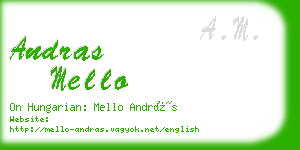 andras mello business card